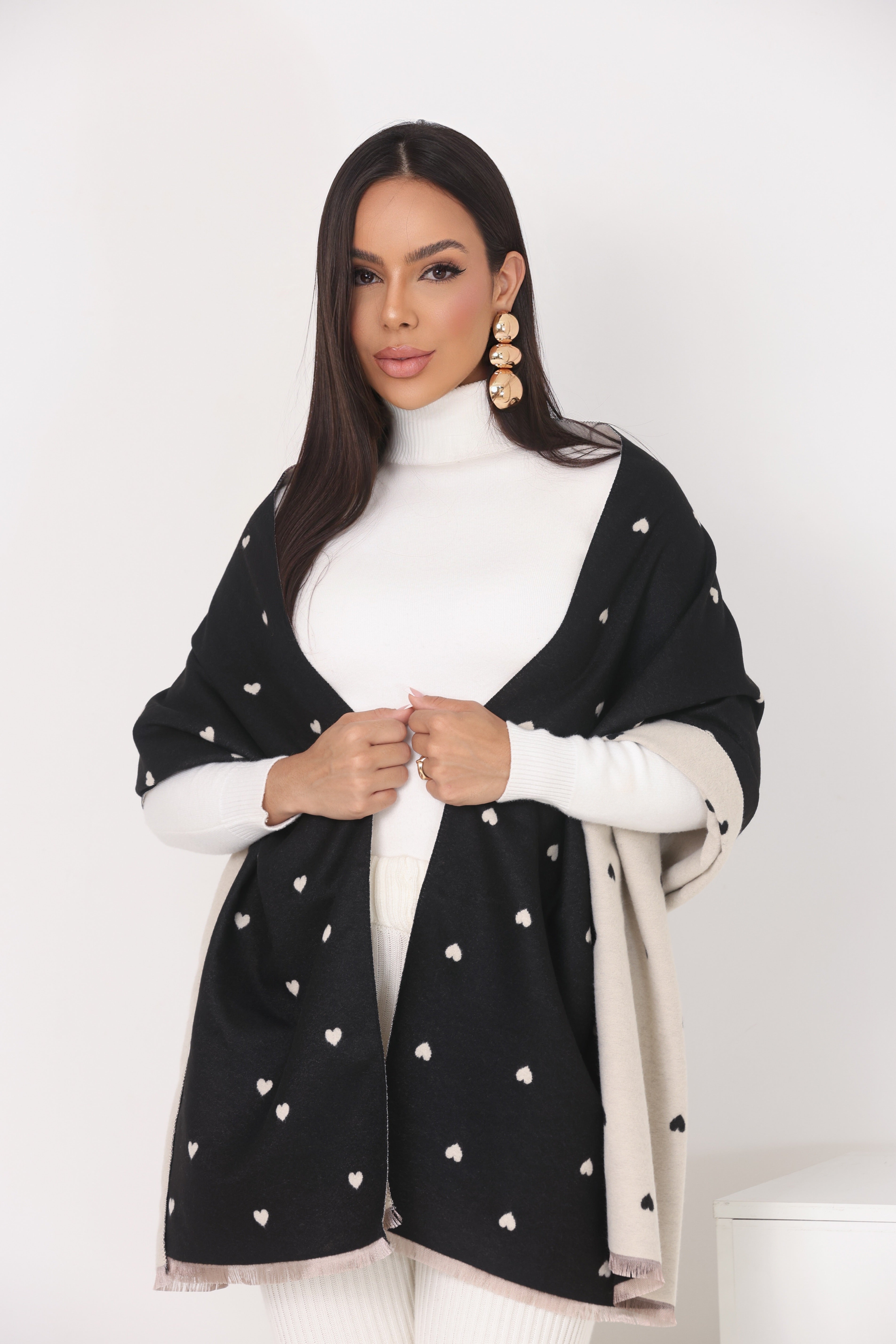 Lenço Pashmina Coração