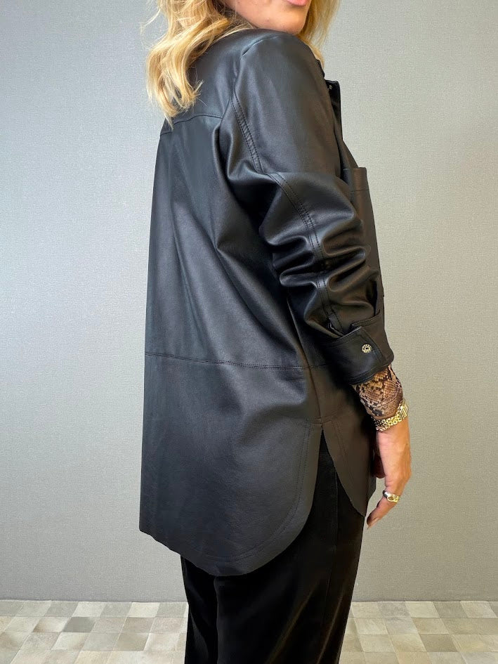 Camisa Alongada em PU