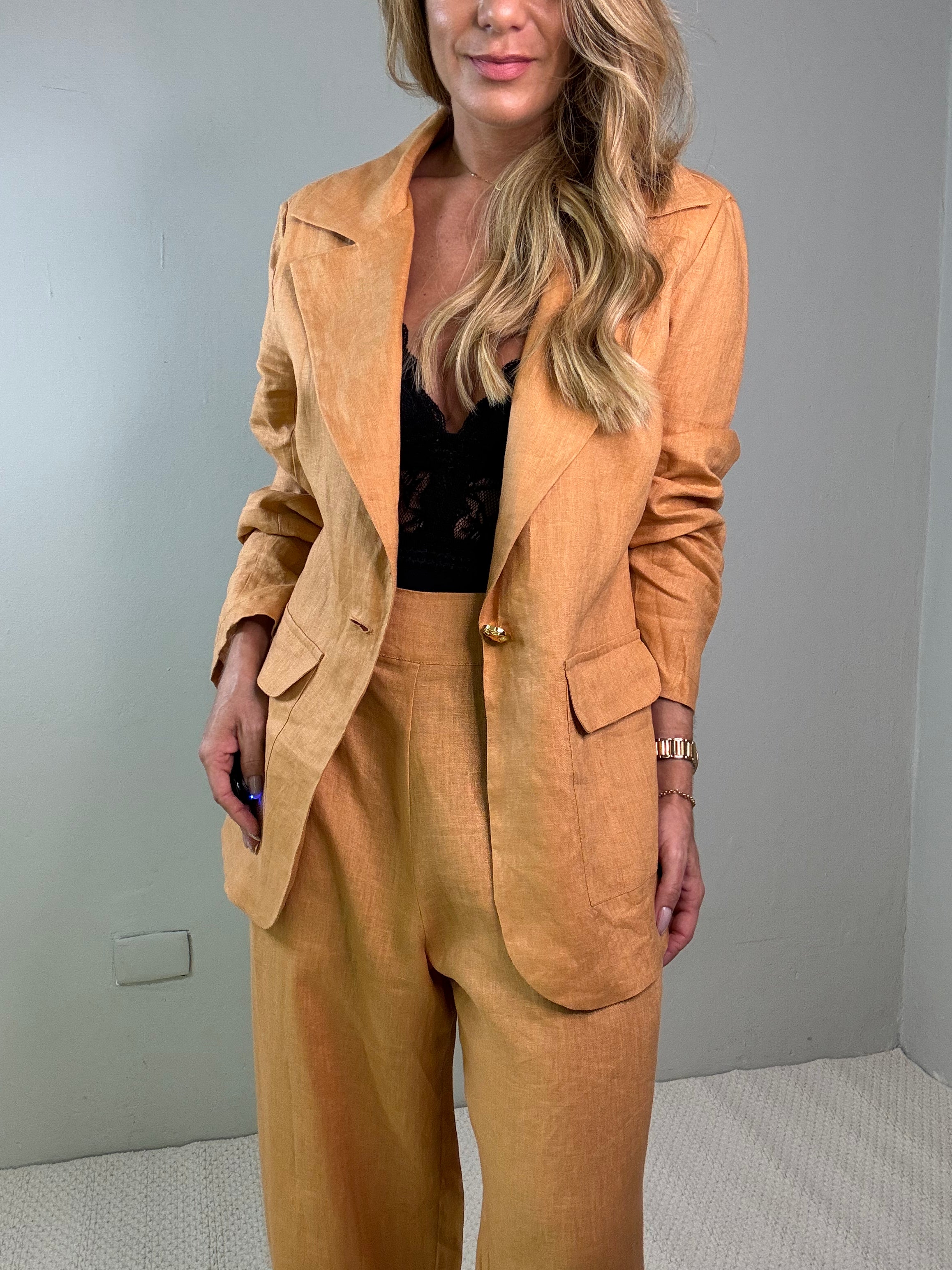 Conjunto Blazer e Calça em Linho