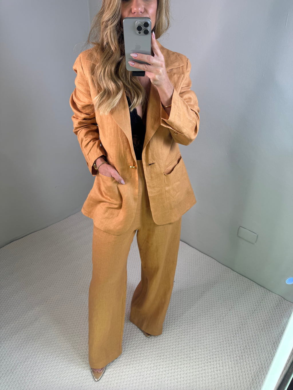 Conjunto Blazer e Calça em Linho