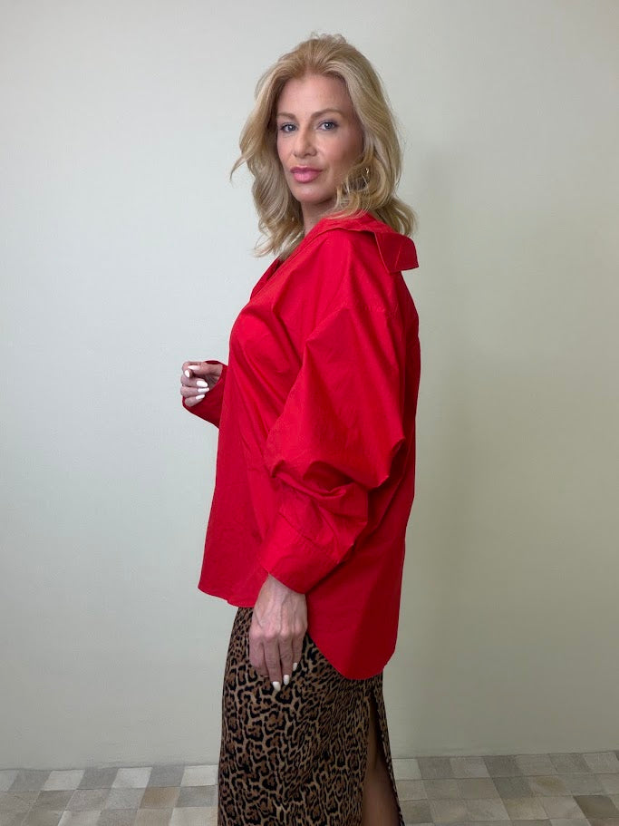 Camisa Oversized em Tricoline Valentina