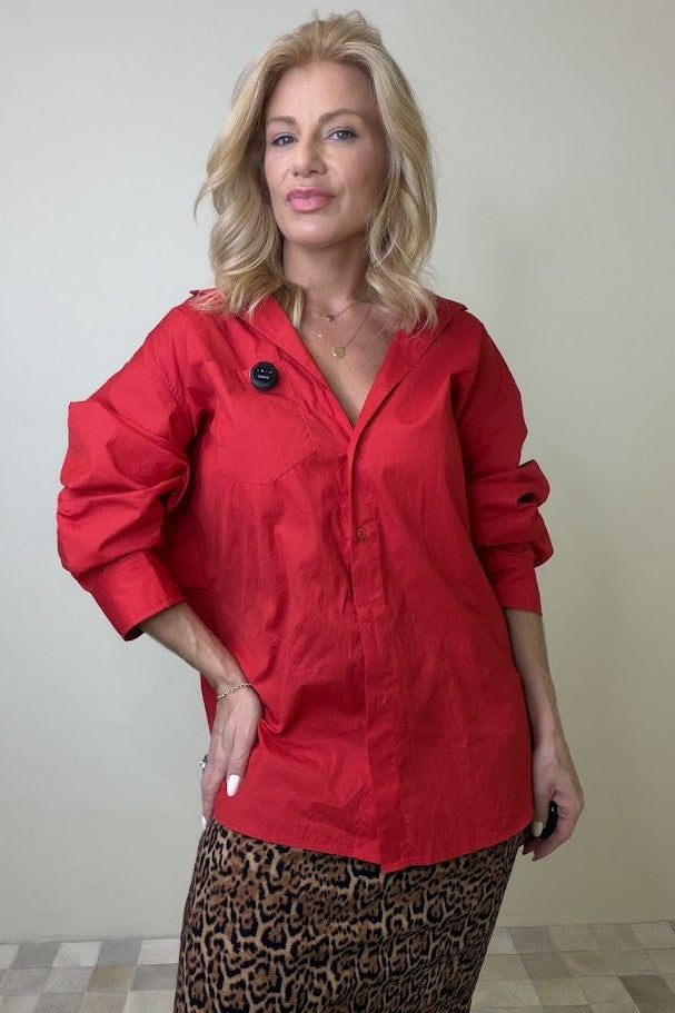 Camisa Oversized em Tricoline Valentina