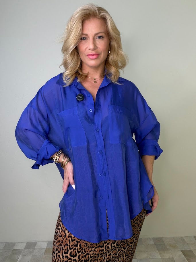 Camisa Oversized em Liocel