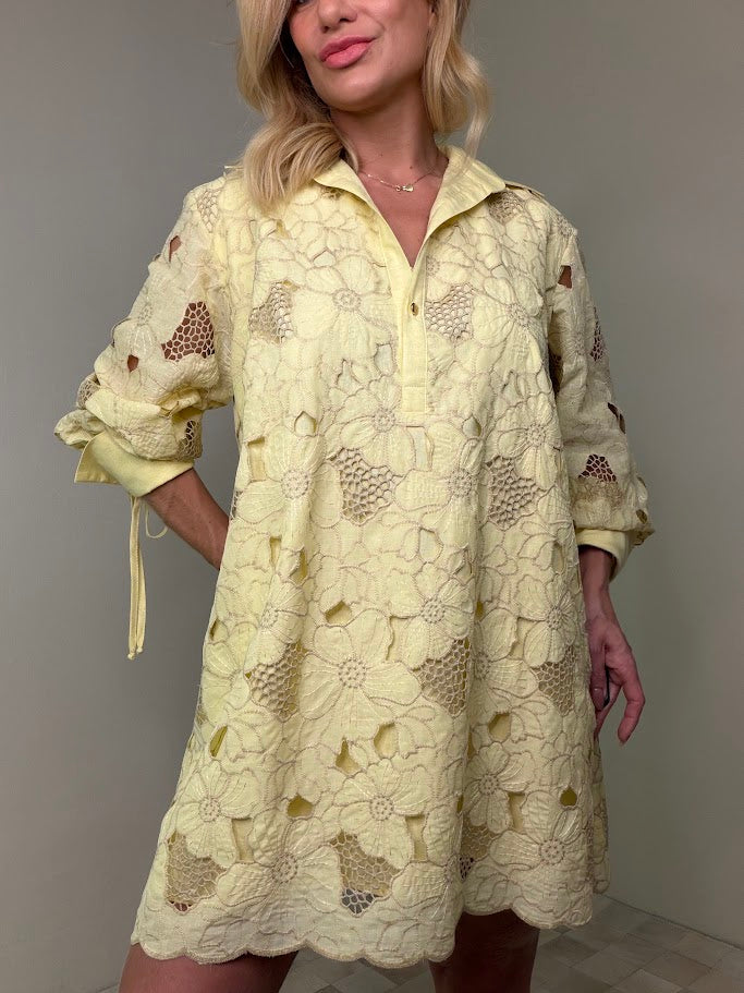 Vestido Lase Richelieu Bordado