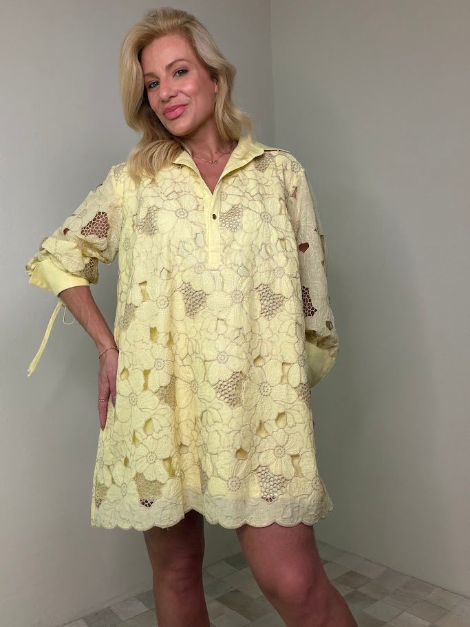 Vestido Lase Richelieu Bordado