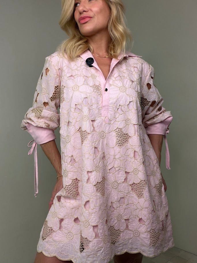 Vestido Lase Richelieu Bordado