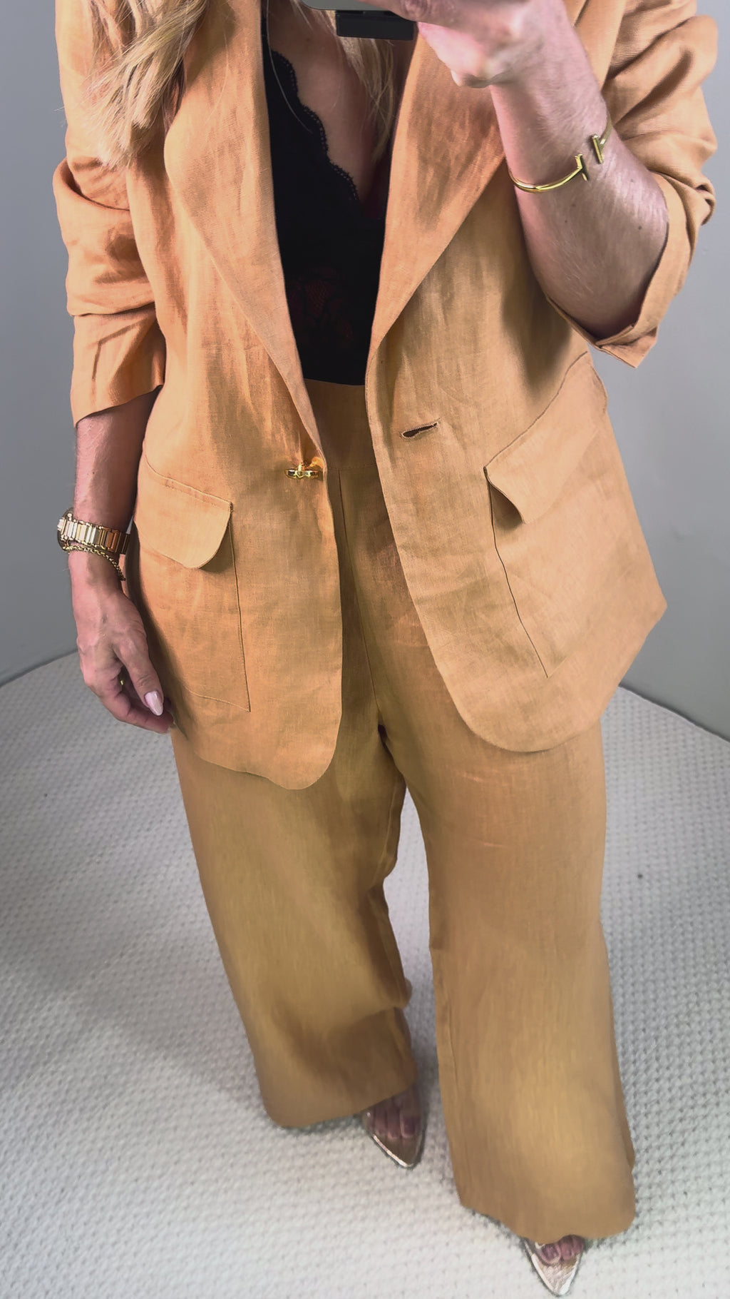 Conjunto Blazer e Calça em Linho